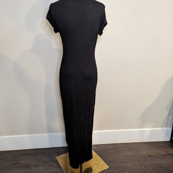 Rolla Coster Black Twist Open Front Maxi Dress | Sz L - Picture 5 of 7